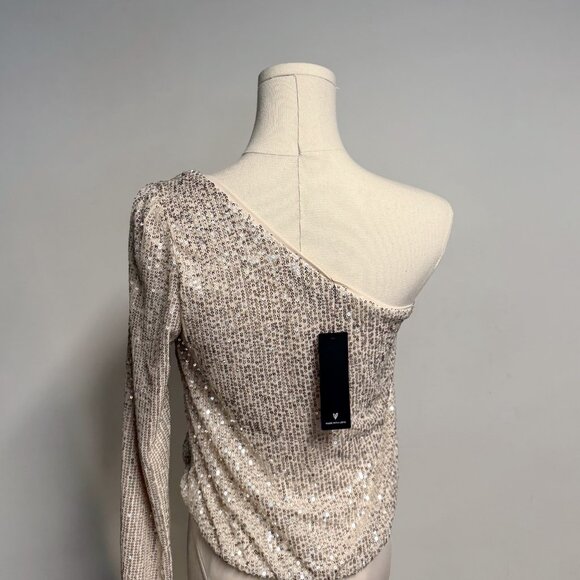 Lulus One Shoulder Sequin Bodysuit - Picture 2 of 2